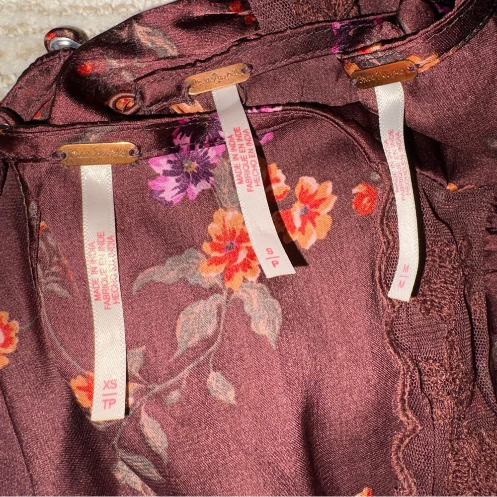 Free People Butterfly Babe Cutout Lace Maxi Dress - Floral Brown - Picture 9 of 15